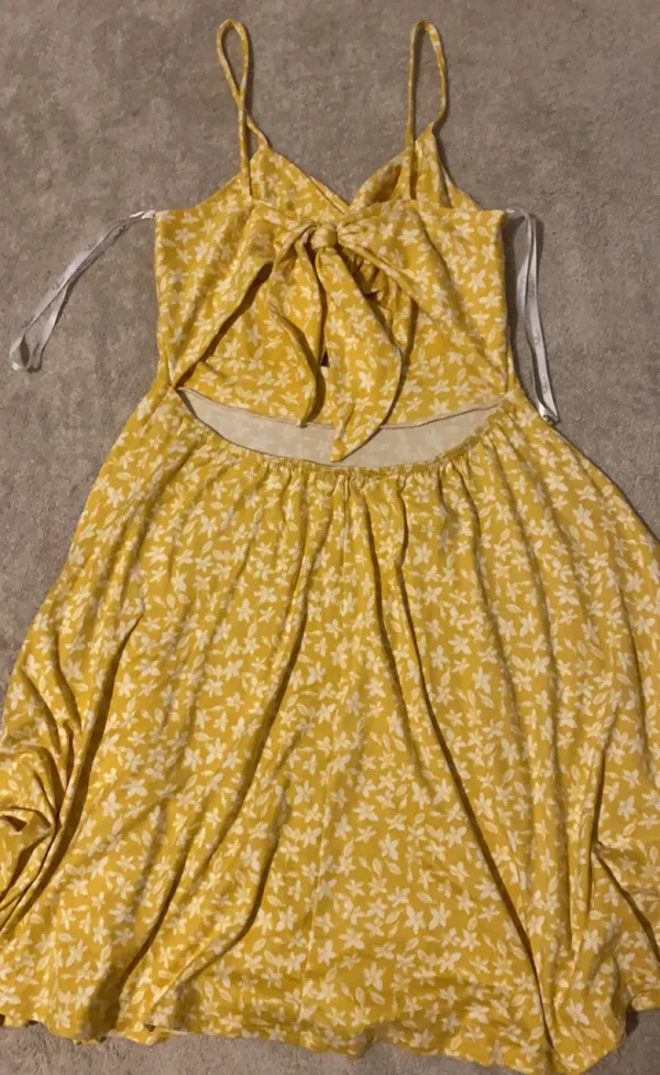 Yellow White Floral Sundress - Image 6