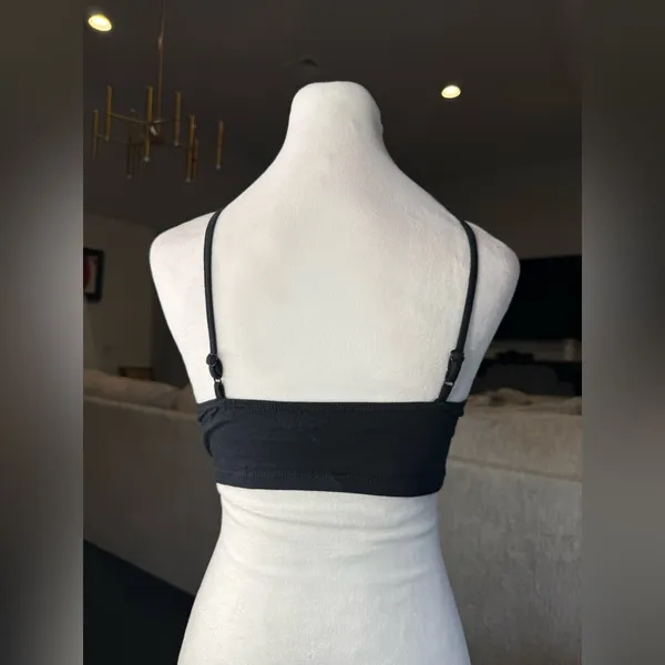 Motel Rocks Black Crop Top with Cross-Back Design - Image 3
