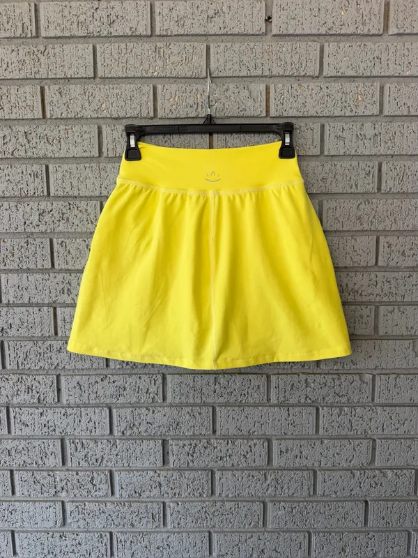 Beyond Yoga Spacedye Move It High Waist Skirt Bright Vibrant Yellow Size Small - Image 2