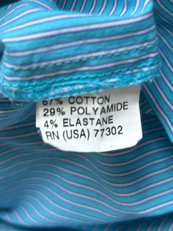 ZARA BASIC Blue Striped Smocked Strapless Fit & Flare Knee Dress S Cotton - Image 3