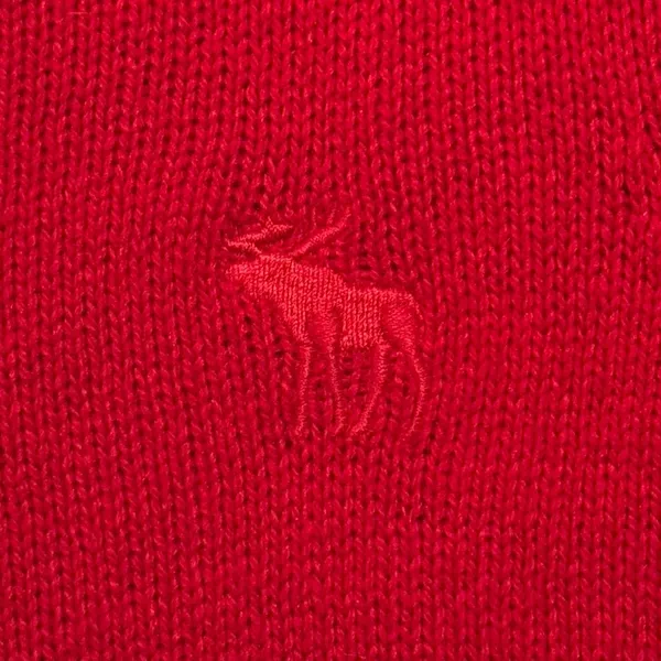 Abercrombie Sweater Rabbit Hair Cashmere Y2K Preppy Heritage Old Money Red Large - Image 4
