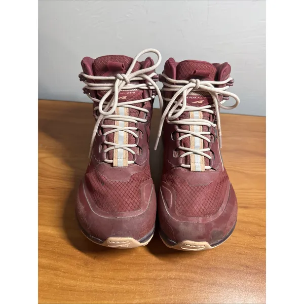 Altra Lone Peak All Weather Mid Hiking Boots Womens 6 Red ALOA4VRA666 Waterproof - Image 7