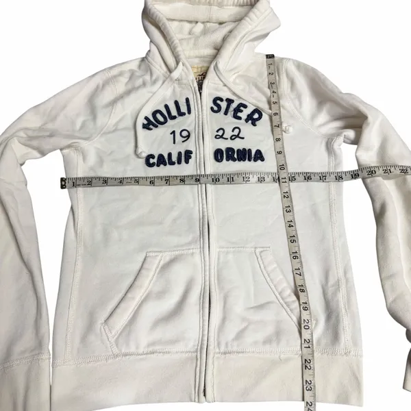 Y2K Hollister Graphic Zip Up Hoodie Size Large - Image 2
