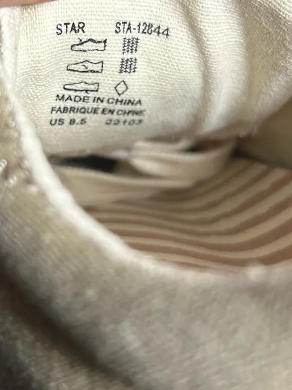 Taos Footwear Star Oat Wash Canvas Beige Canvas Lace-Up Women's Sneaker Size 8.5 - Image 9