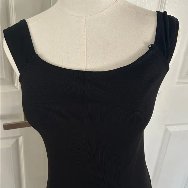 EDIKTED Kyla Off Shoulder Ribbed Midi Dress, Black, Size Small, NWOT - Image 5