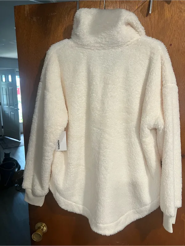 Kohl's Ivory Plush Teddy Zip - Image 4