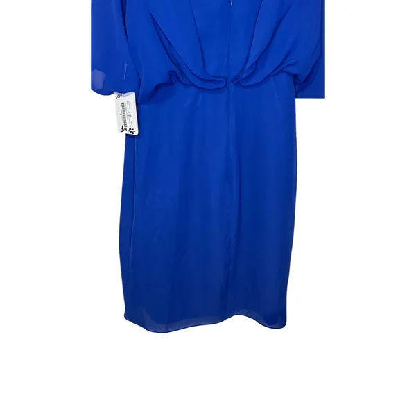 JJ's House Womens Mini Dress Blouson‎ Chiffon 3/4SleeveRoyal Blue Size 4 NWT - Image 10