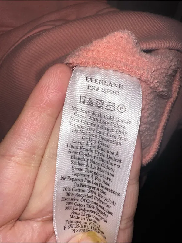 Everlane The Retrack Half-Zip Sweatshirt Light Rose Sustainable Loungewear Cozy - Image 5