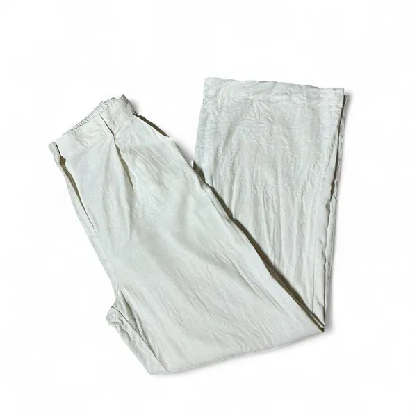 House of‎ Harlow 1960 Old Money Linen Blend Wide Leg Pleated Pants Size M - Image 6