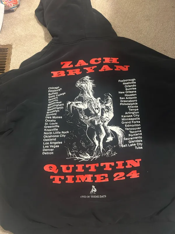 Zach Bryan hoodie Black Size L - Image 2