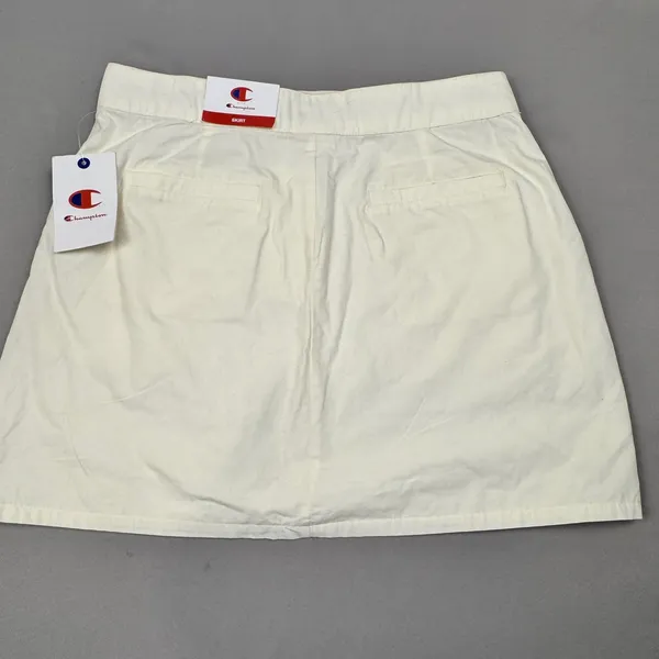 Champion‎ Campus Skirt Womens 10 Unbleached Cotton Cream Mini Mesh Lined New - Image 2