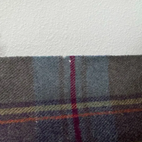 Polo Ralph Lauren 100% Lambswool Green Plaid Scarf Made in Italy Fringe Preppy - Image 6