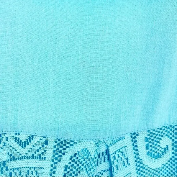 BECCA Mesh Button Down Belted Swim Cover Up Women's‎ Size M Blue Resortwear - Image 6