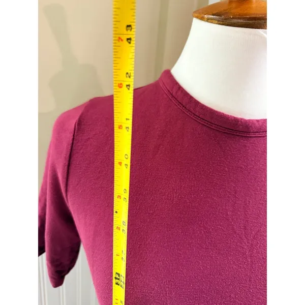 Daily Ritual Burgundy Tie Back T-Shirt Midi‎ Dress Size Medium - Image 5