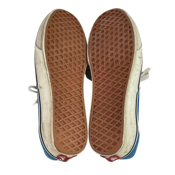 Vans Unisex Blue Lace Up Canvas Low Top Rubber Casual Flat Sneakers Shoes Size 8 - Image 4