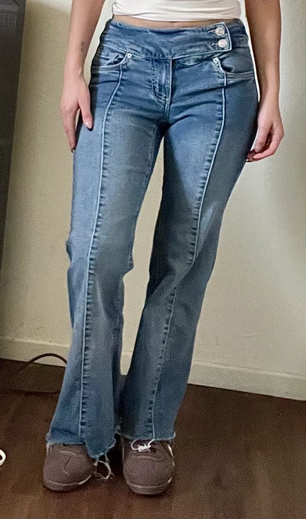 Garage Medium Blue Low Rise Jeans - Image 2