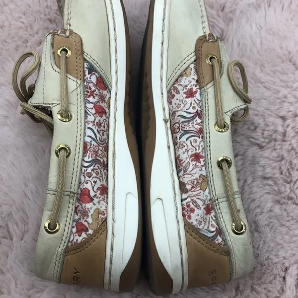 Sperry Top Sider red floral angel fish boat shoes - Image 4