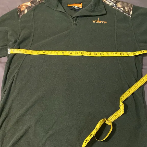 Habit green/camo 1/4 zip pull over fleece long sleeve size Medium - Image 5