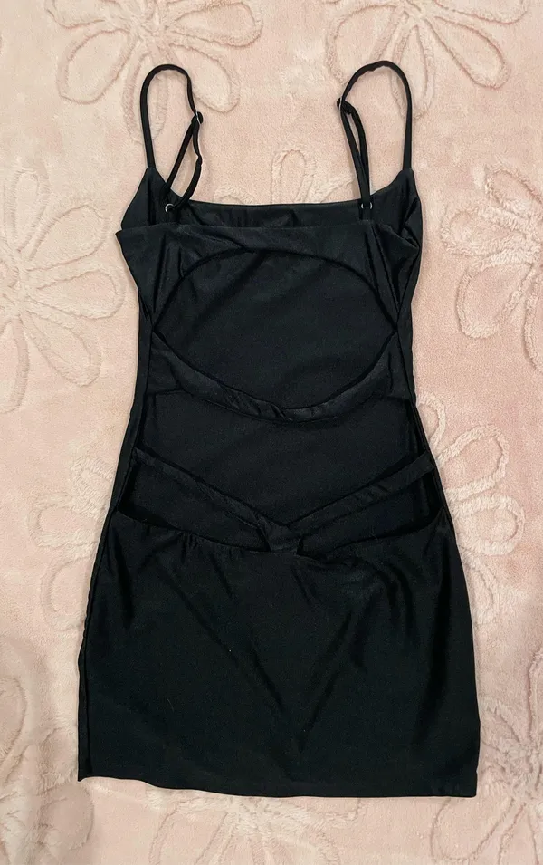 Edikted Black Mini Dress - Image 3