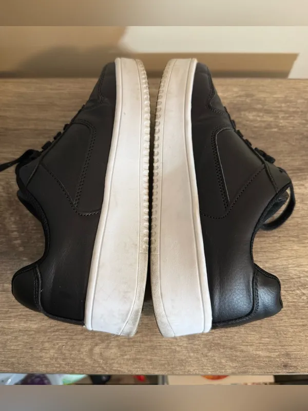Time and Tru Platform Black Faux Leather Sneakers Women’s Size 8 Lace Up - Image 10