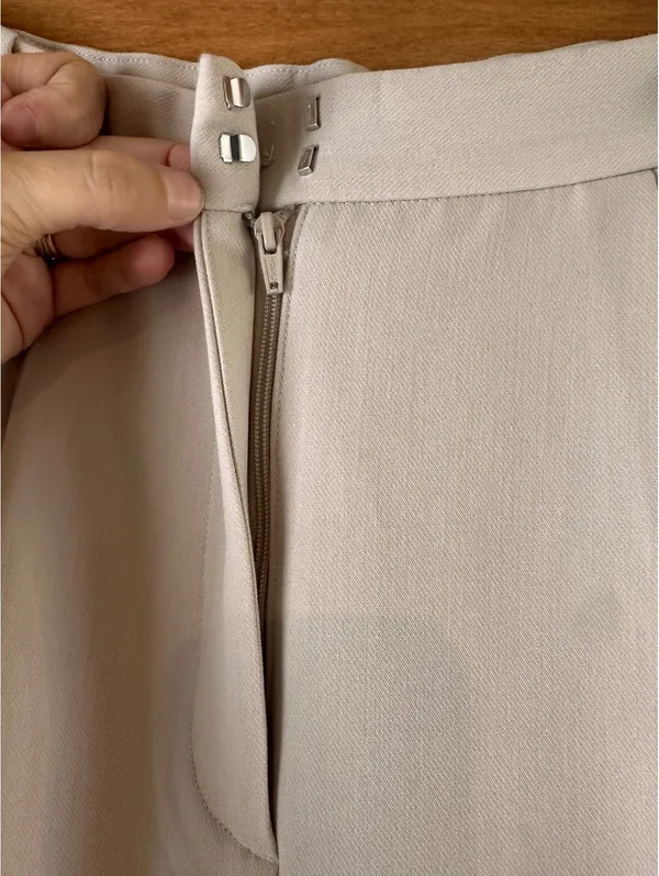 Abercrombie & Fitch Sloane Tailored Wide Leg Pants Trouser Beige Women’s 12/31 - Image 6