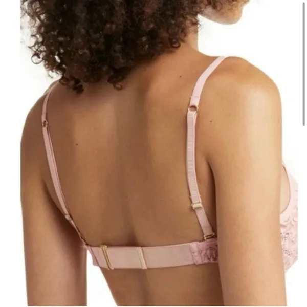 We Are HAH Hook Up Balconette Bra Size‎ DD Band 32-40 Lace Dusty Rose Underwire - Image 2
