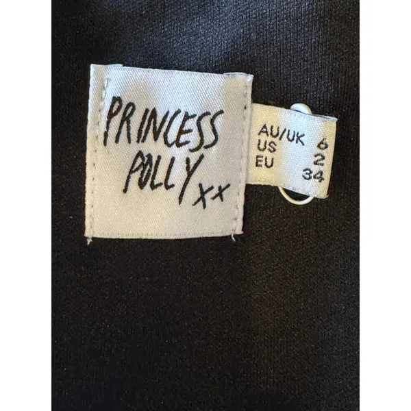 Princess Polly Dress Women 2 Black‎ Satin Lace Trim Slip Mini Sexy Whimsigoth - Image 11