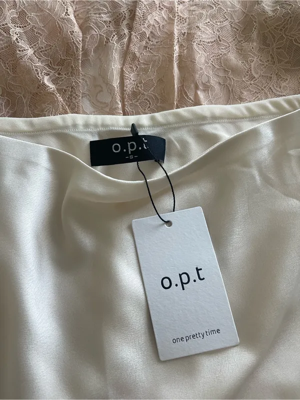 NWT Few Moda Saoirse Skirt size Small S Lace Cream pink o.p.t - Image 4