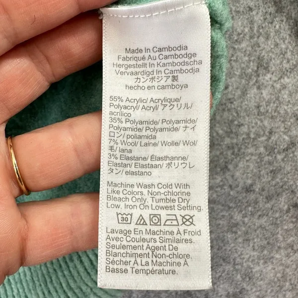 J. Crew Mint Green Wool Blend Extra-Soft Crewneck Sweater Minimalist Size Medium - Image 6