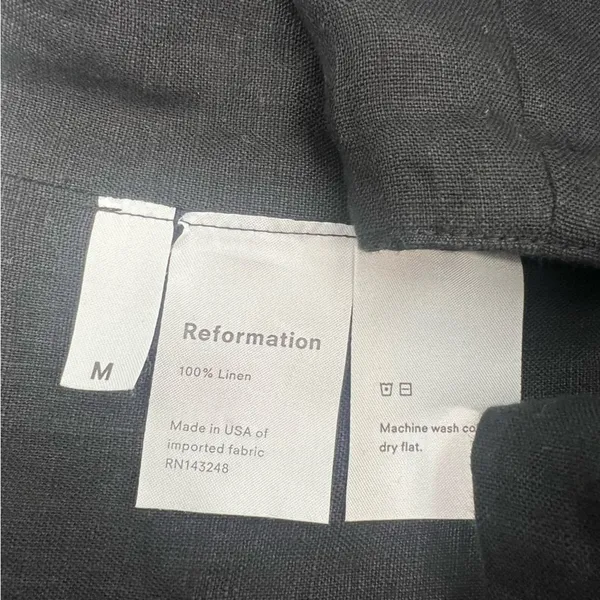 Reformation pepper linen crop top black sz‎ M - Image 3