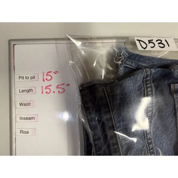 We The Free Full Zip Front Skirt‎ Women Sz 29 Blue Denim Mini Grunge Raw Hem - Image 7