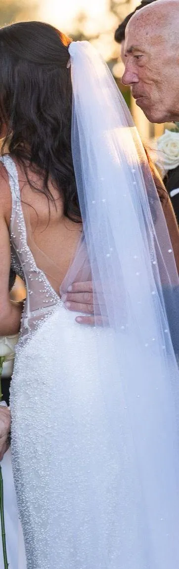 Custom Pearl Cathedral Veil White - Image 2