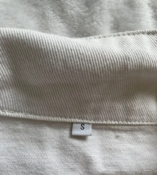 White Mama Fringe Jean Jacket - Image 6
