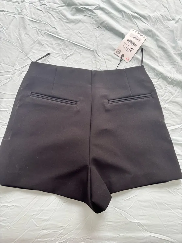 ZARA Black Mini Skirt with shorts - Image 2
