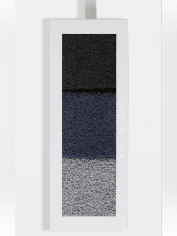 Barefoot Dreams CozyChic 3 Pair Socks Set in black multi, NEW GIFTBOX - Image 5