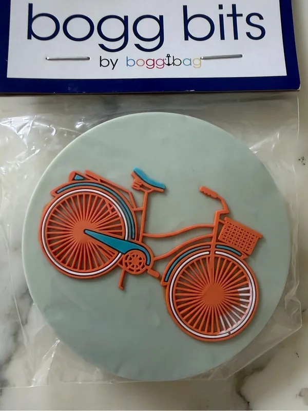 NWT Bogg Bits Beach Bike Bicycle Bag Charm Orange Teal Bogg Bag Accessory - Image 2