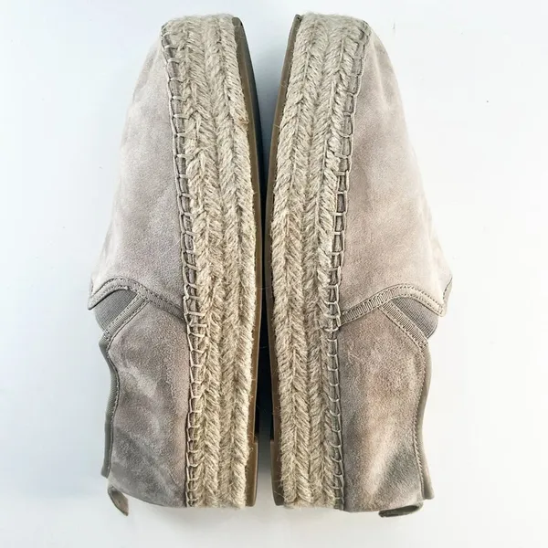 Sam Edelman Carrin Grey Taupe Suede Espadrille Platform Flats Shoes Women 9 - Image 6