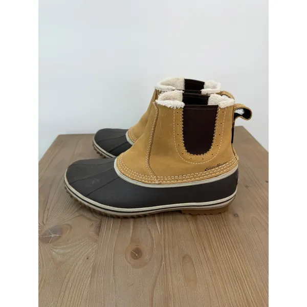 Eddie‎ Bauer Hunt Pac WeatherEdge Womens 9 Brown Tan Chelsea Duck Boots - Image 6
