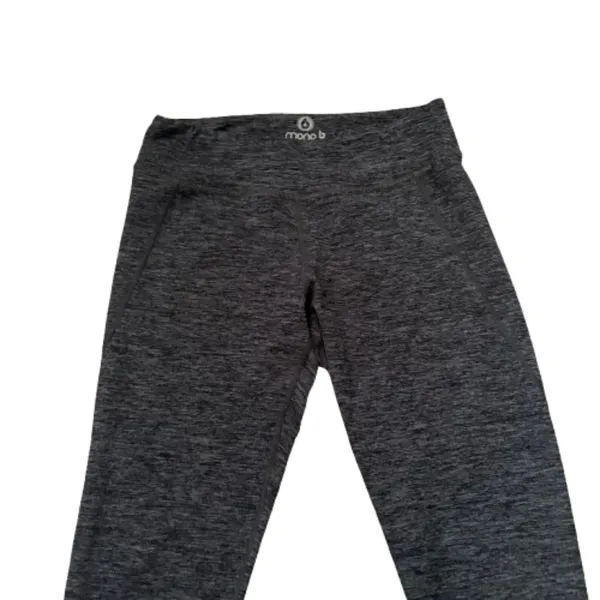 Mono B Charcoal Gray‎ Space Dye High Rise Active Leggings Stretchy Size Medium - Image 2