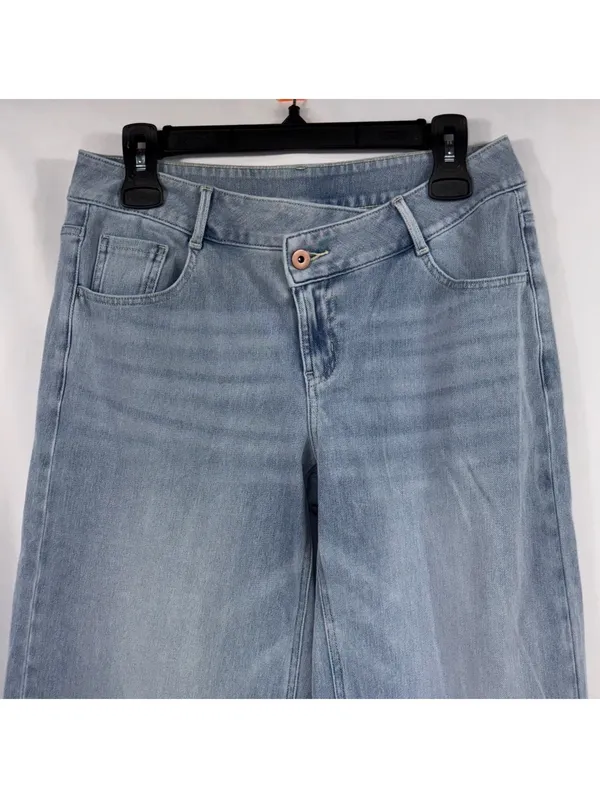 Halara Light Wash High Rise Wide Leg Jeans Size Small - Image 2