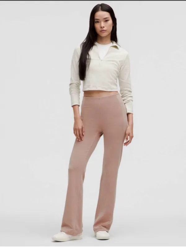 Lululemon Ribbed Softstreme Flared Pant *Regular - Twilight Rose Size 4 - Image 9