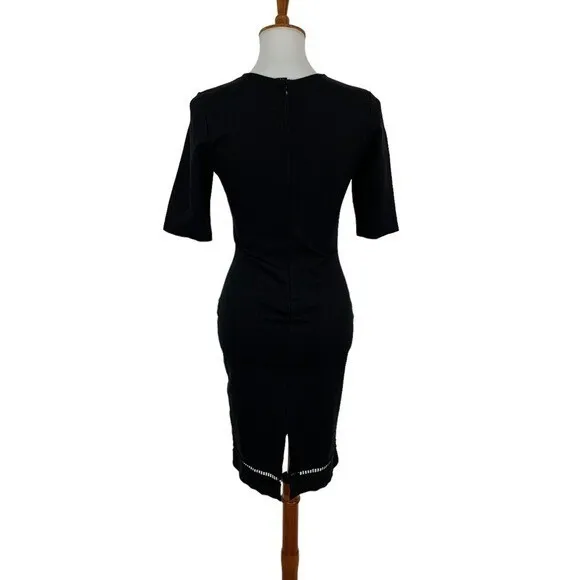 Lulus Dress Medium Black Bodycon Party Elegant‎ Cocktail Date Night - Image 4