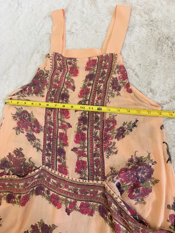 Free People Paradise Song Mini Dress Boho Floral Swing Dress Tunic Size XS - Image 12