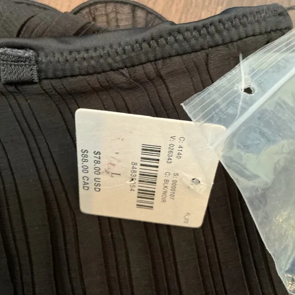 By Anthropologie Pleated Ruffle Bodysuit Black One Shoulder Large NWT Chic - Image 4