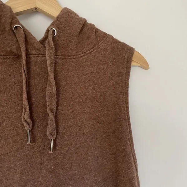 BDG women's size M fleece vest hooded cotton trendy boho‎ top casual comfortable - Image 2