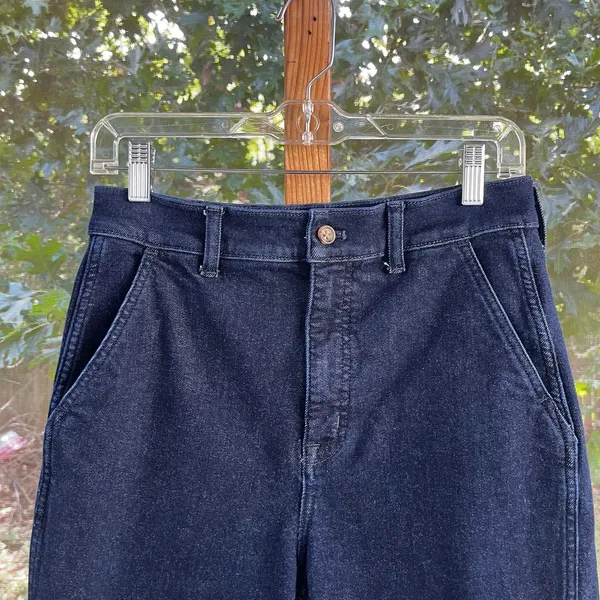J. Crew Factory Women's Denim Trouser Pant Dark Wash Size 27 - Image 3