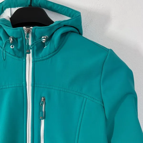 ZeroXposur Hooded Jacket Winter Coat Women Medium Teal Green Zip Up‎ Pockets - Image 6