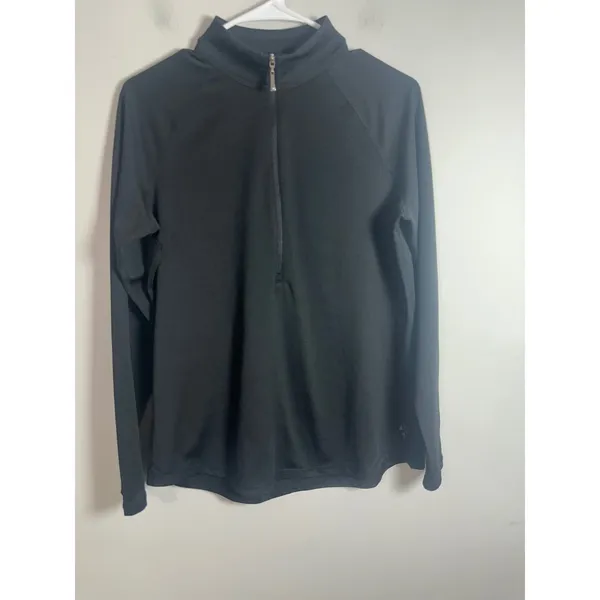 Jofit Momentum Mock Womens Black Long Sleeve Quarter Zip Golf Top‎ Large - Image 2