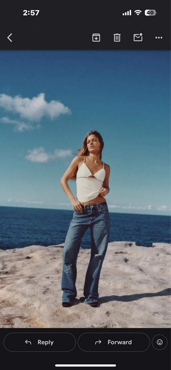 Zara Cut Out Sparkle Top  - Image 2