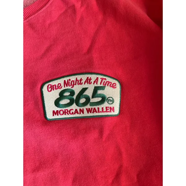 Morgan Wallen "One Night At A Time" 865 Coral Red Crewneck Sweatshirt - Size XL - Image 3